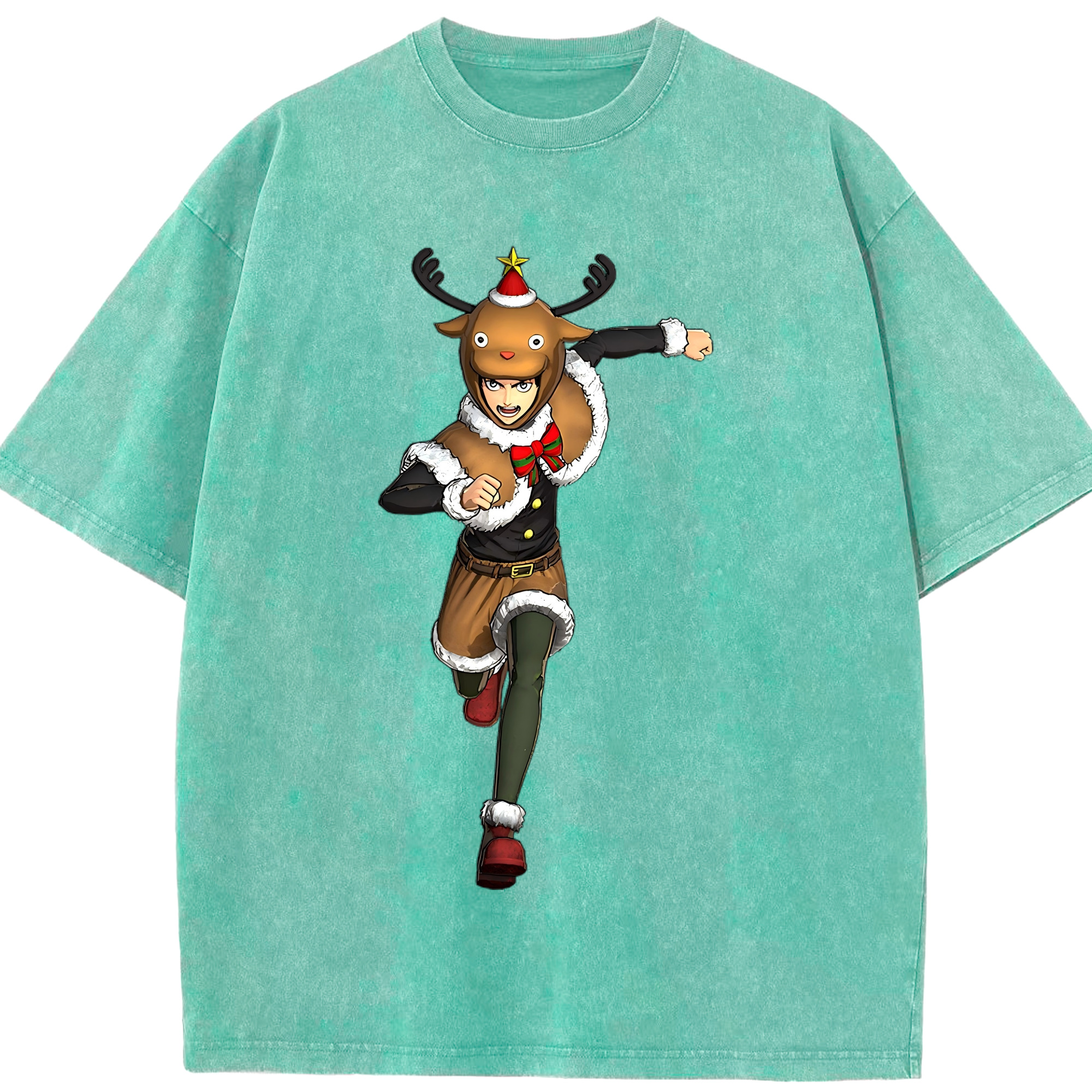 （画像用） 進撃の巨人 エレン･イェーガー Attack on Titan Eren Jäger 綿100% ヴィンテージ風 半袖Tシャツ（フロントプリント）